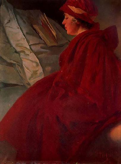 Alfons Mucha The Red Cape oil painting image